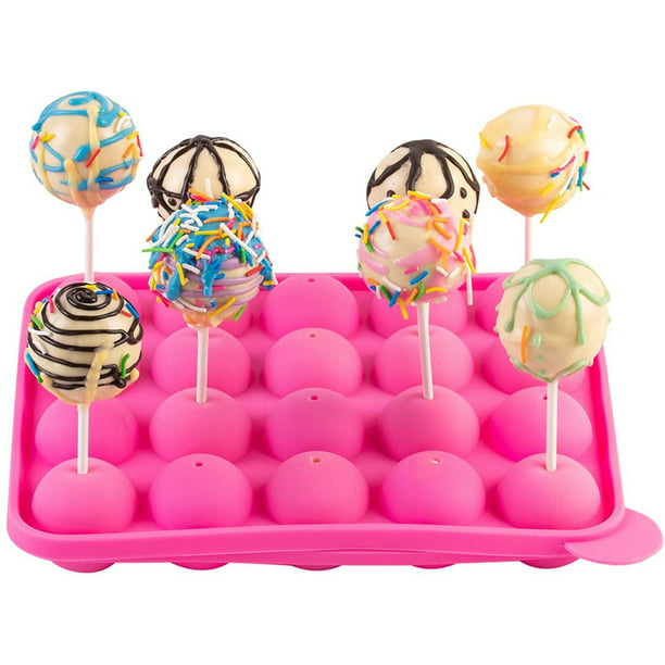 20-Hole Lollipop Silicone Pop Mold Cake Mold Chocolate Mould Tray Food-Grade